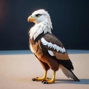 Wild Hawk Soaring with Piercing Yellow Eyes