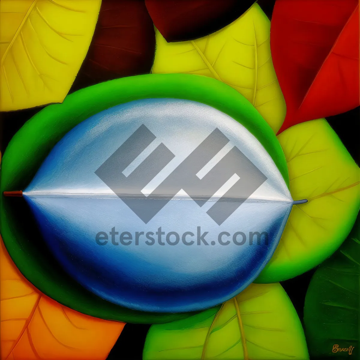 Picture of Colorful Wavy Balloon Graphic Art Wallpaper.