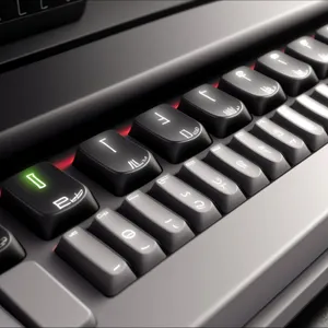 Modern computer keyboard with letter keys - closeup