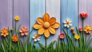 Orange Floral Blossom in Summer Garden