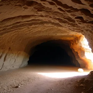 Majestic Sandstone Cliff Dwellings in Desert Canyon.