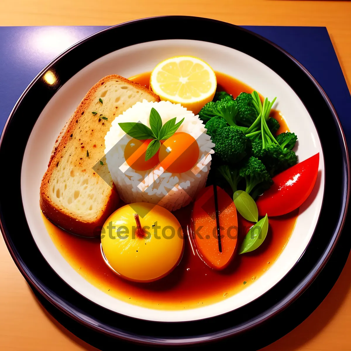 Picture of Delicious Gourmet Vegetable Salad with Fresh Tomato