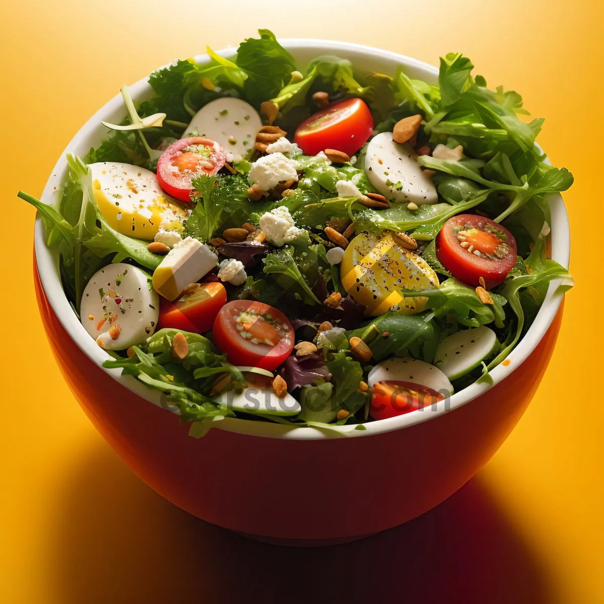 Picture of Delicious and Healthy Vegetable Bowl with Fresh Ingredients