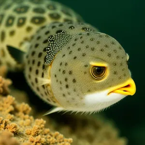 Exotic Eye of the Pufferfish