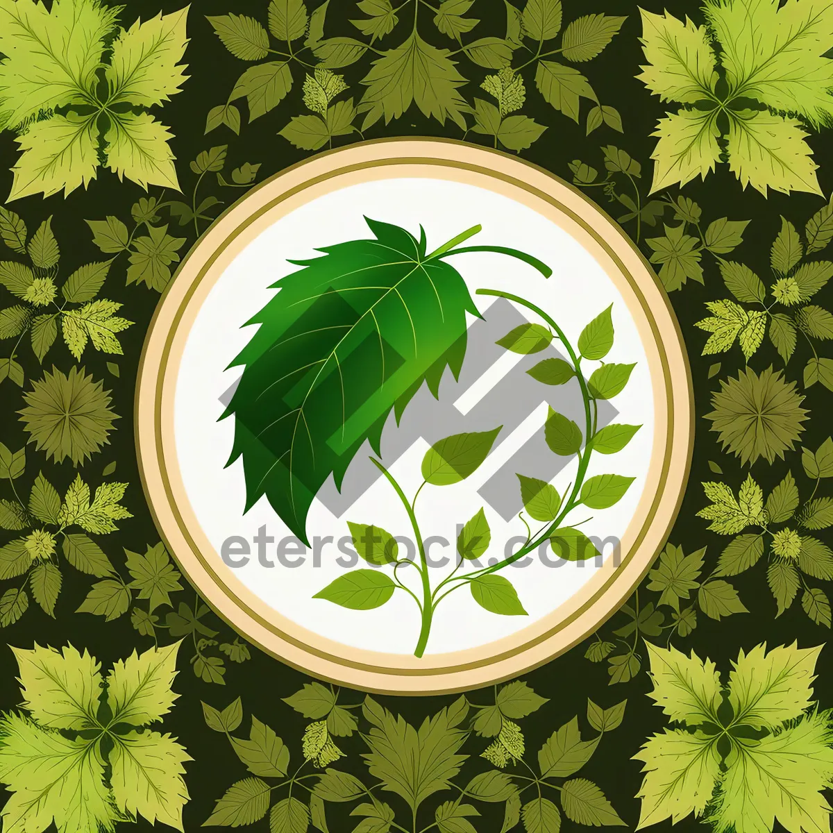 Picture of Spring-inspired Floral Leaf Pattern Decoration