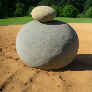 Melon on Ottoman in Sandy Landscape