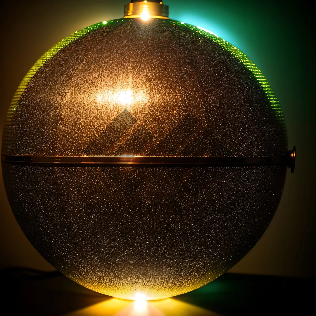 Picture of Festive Golden Glass Ornament Hanging