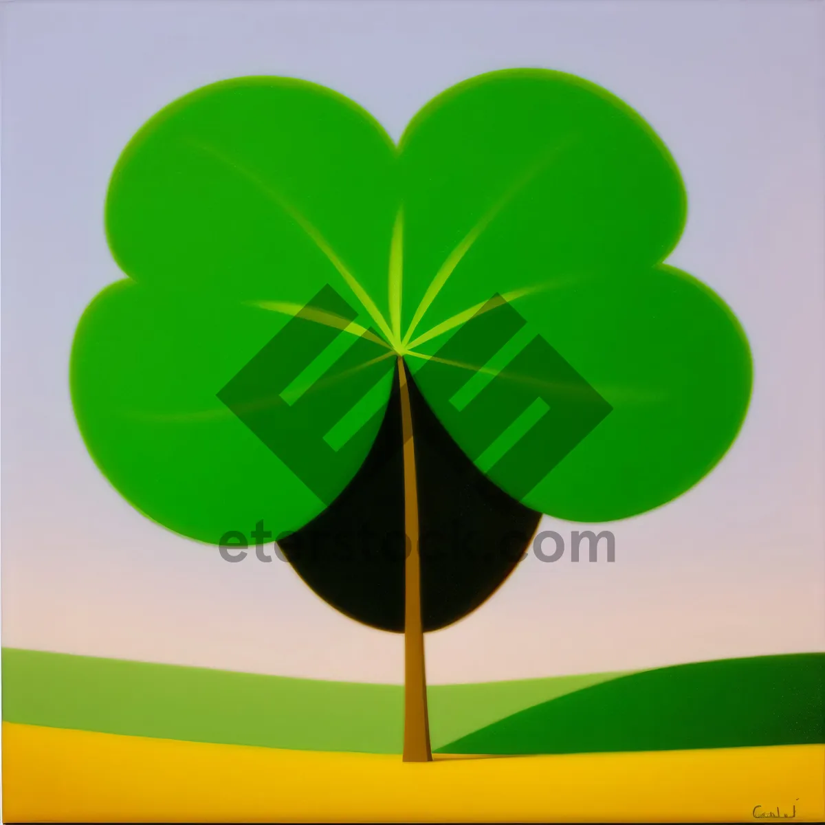 Picture of Colorful Clover Leaf Pattern Design