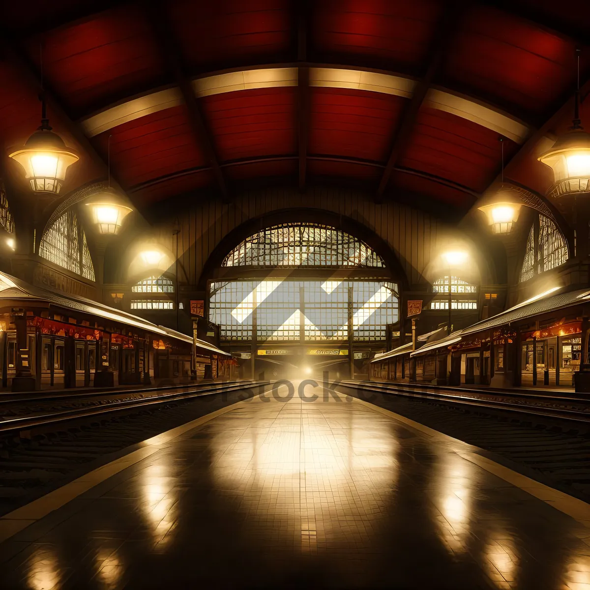 Picture of City Terminal: Urban Transportation Hub at Night