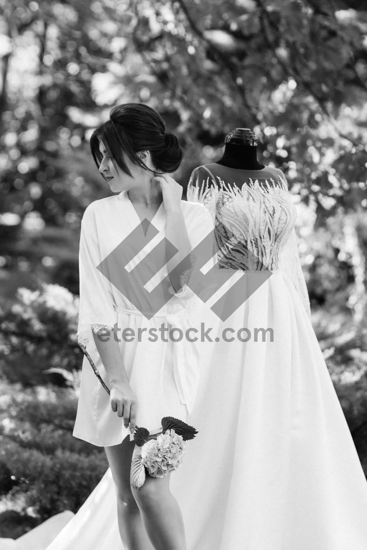 Picture of Happy wedding couple in outdoor celebration