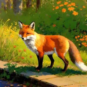 Adorable Red Fox Kit in Wildlife