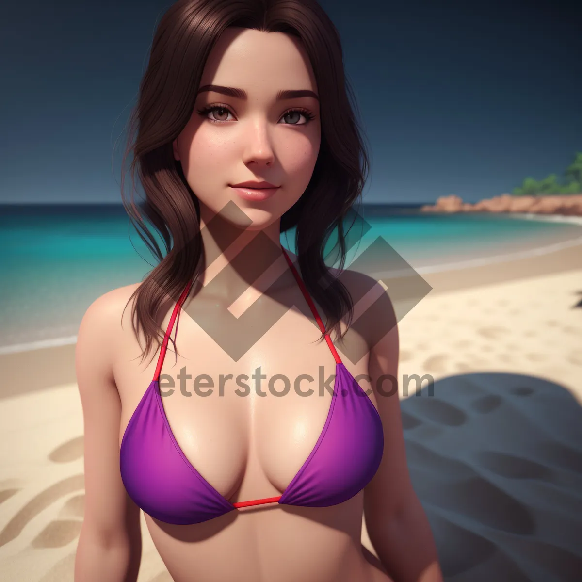 Picture of Stunning Beach Babe in Seductive Bikini