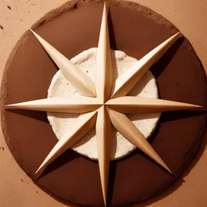 Stylish Shield with Pinwheel and Star Design