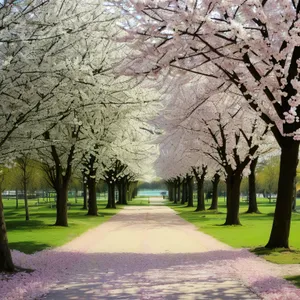 Autumn Serenity: Scenic Cemetery in Yellow Park