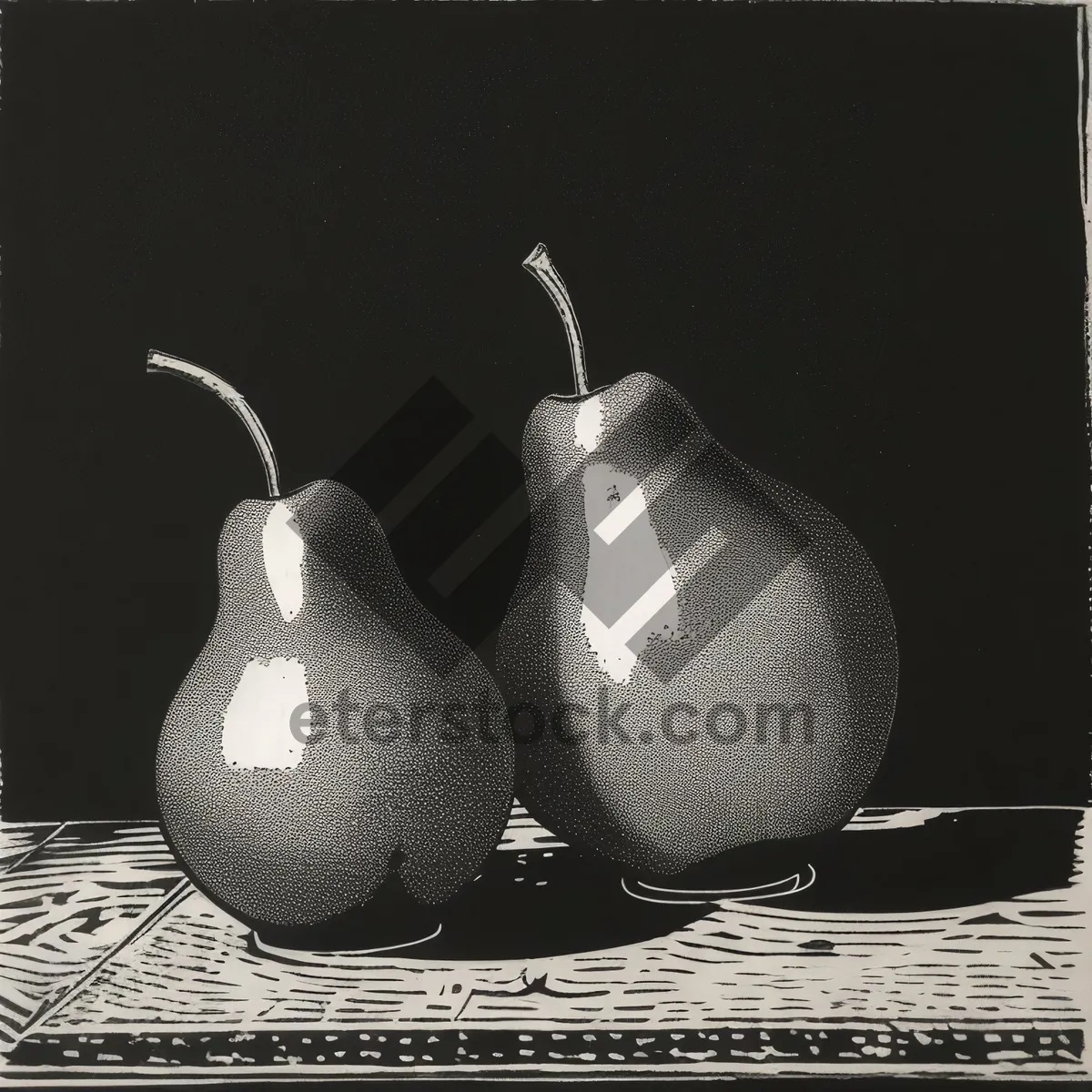 Picture of Sweet and Juicy Ripe Pears in a Pitcher