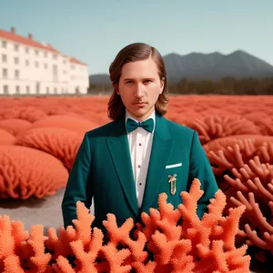 Happy businessman with carrot, professional and smiling