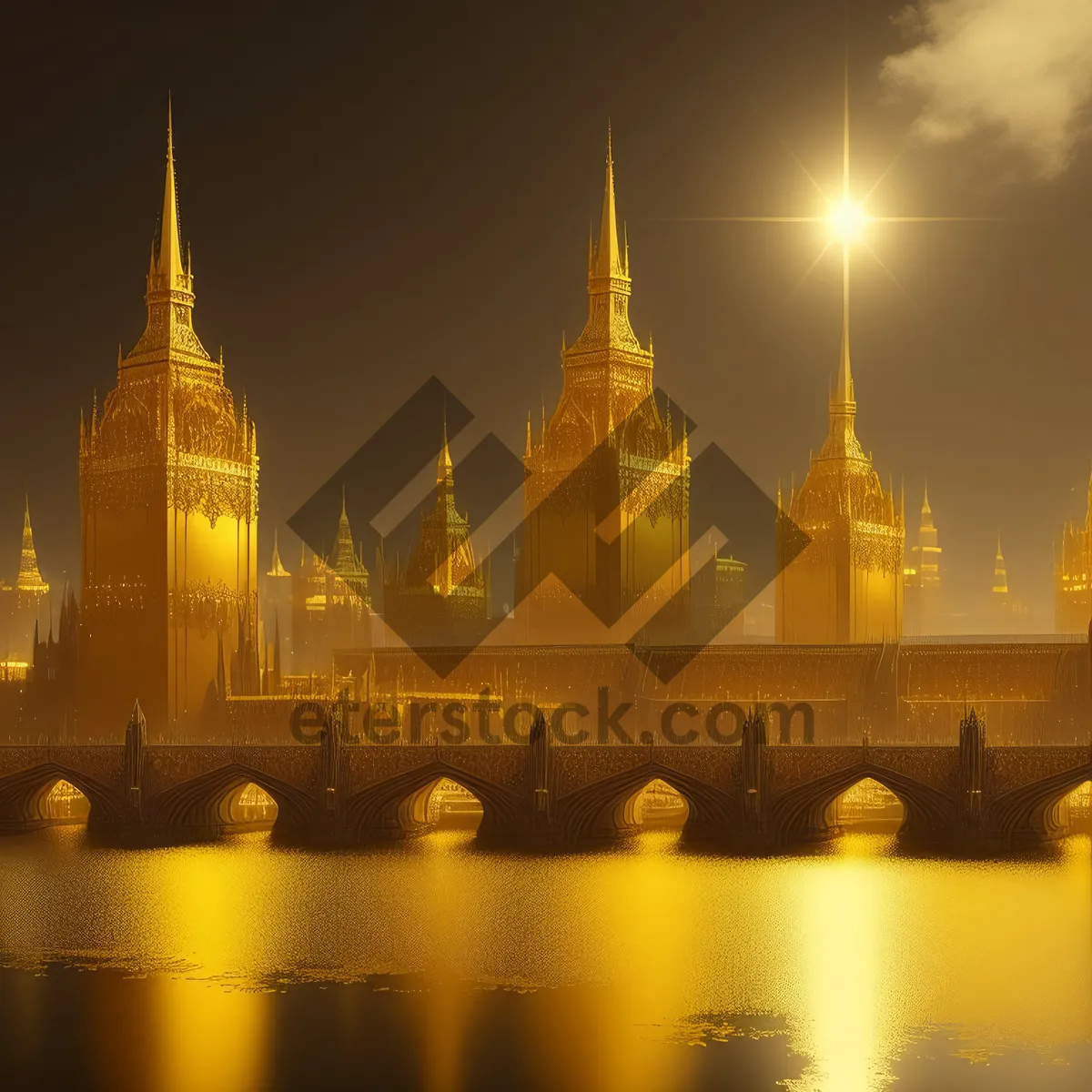 Picture of Enchanting Night View of Capital City's Historic Landmarks by the River