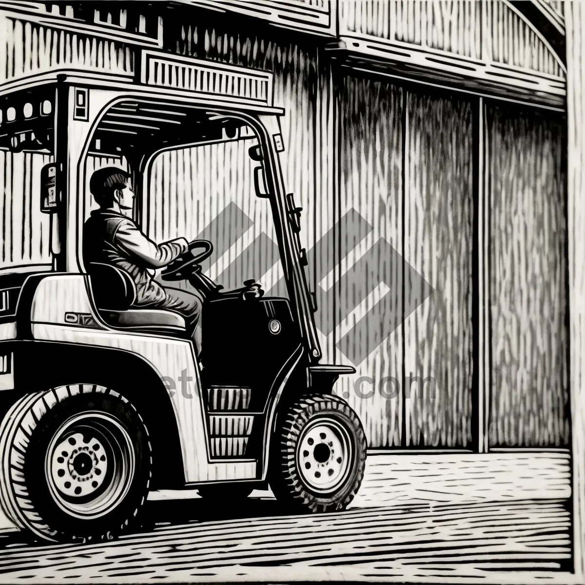 Picture of Industrial Forklift at Work - Efficient Machinery for Transportation