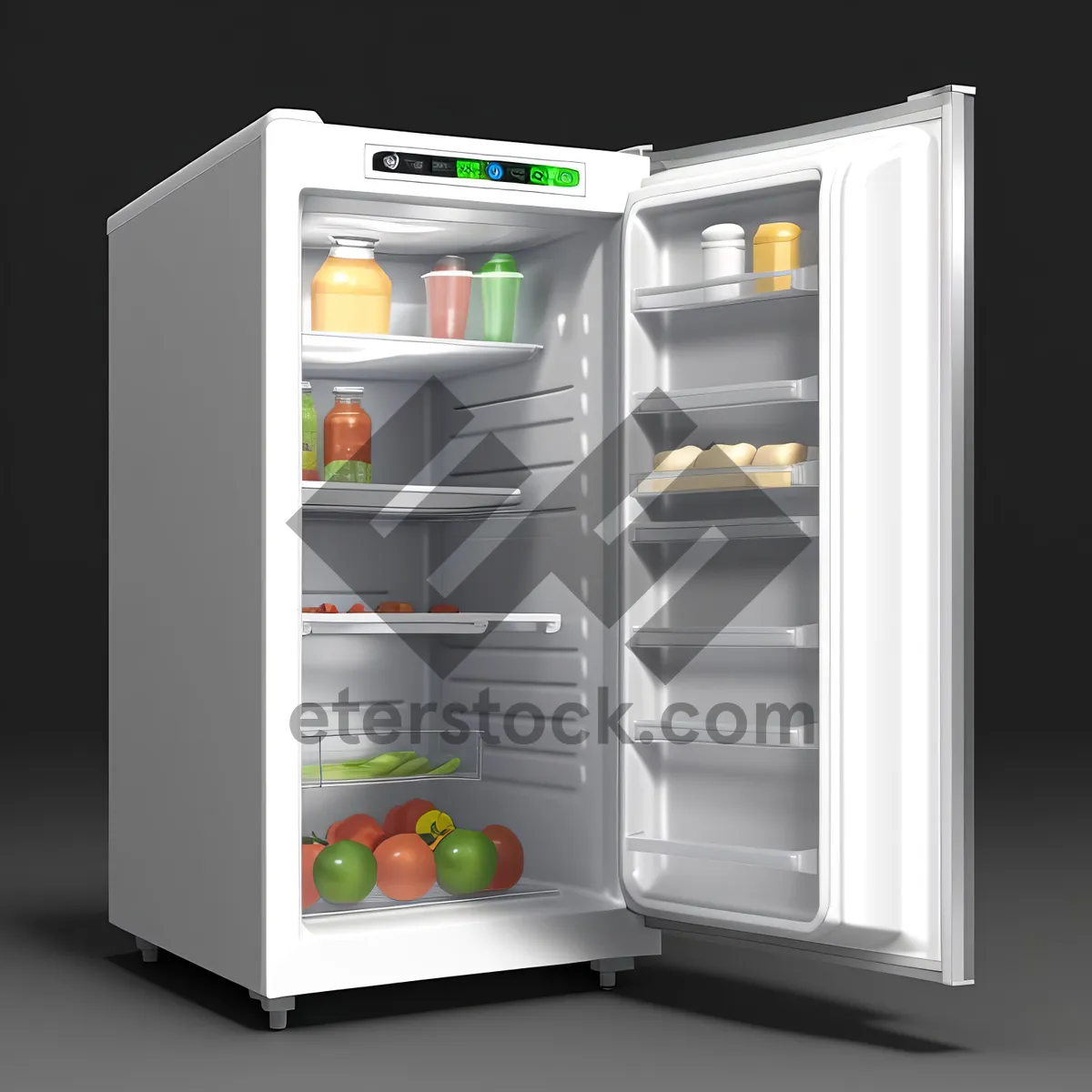 Picture of Modern White Open-Door Refrigeration System