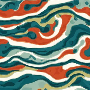 Colorful Swirling Graphic Wave Design