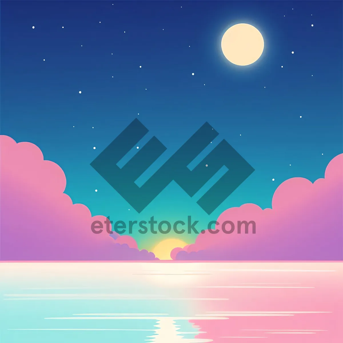 Picture of Moonlit Winter Starry Graphic Card