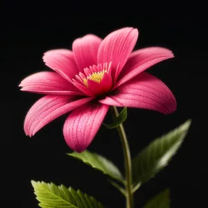 Bright pink summer floral garden daisies bloom.