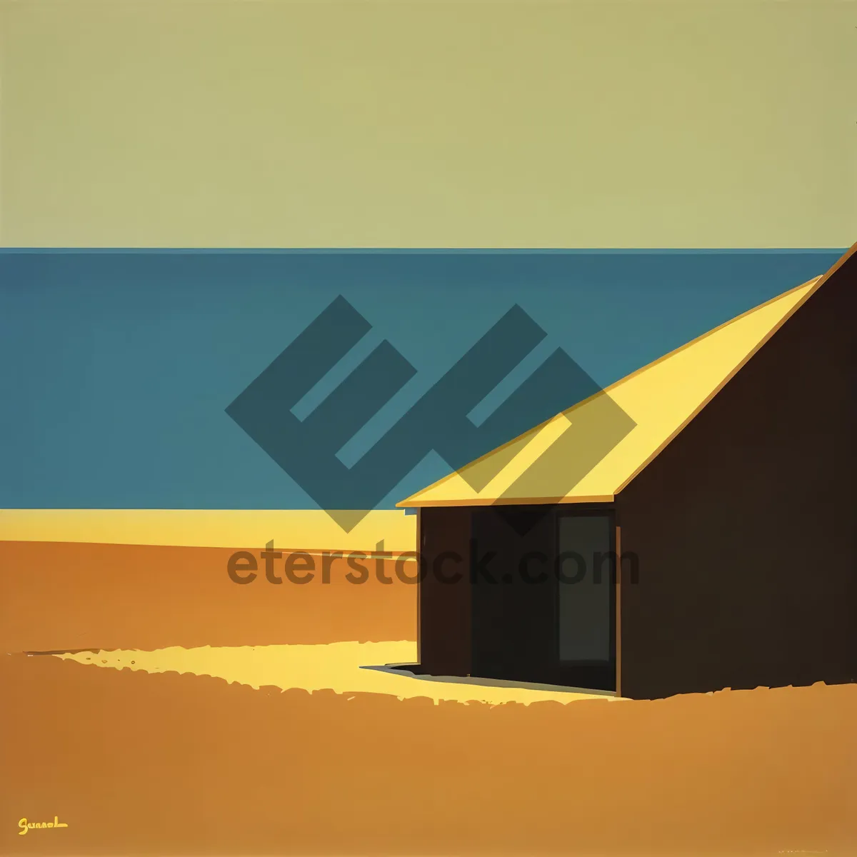 Picture of Creative Symbolic Business Flag with 3D Arrow Design