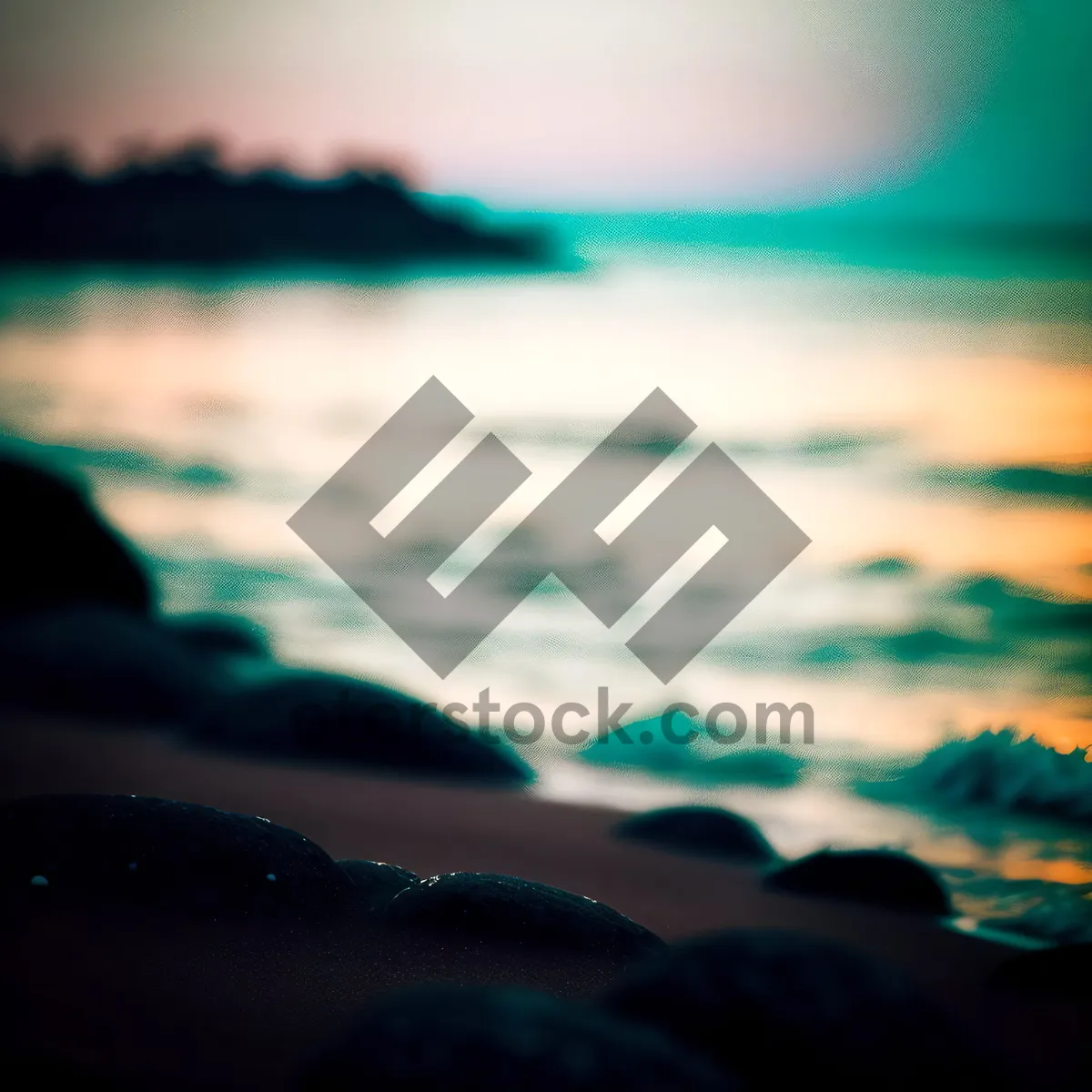Picture of Serene Sunset Over Ocean's Horizon