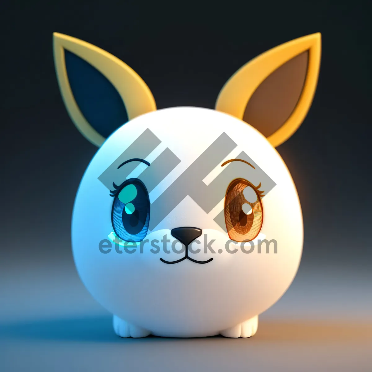 Picture of Forum Cartoon Bunny Icon: 3D Graphic Design Symbol