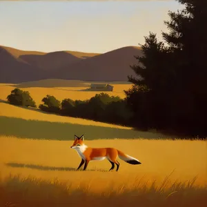 Majestic Sunset in the Wilderness: Red Fox and Impala