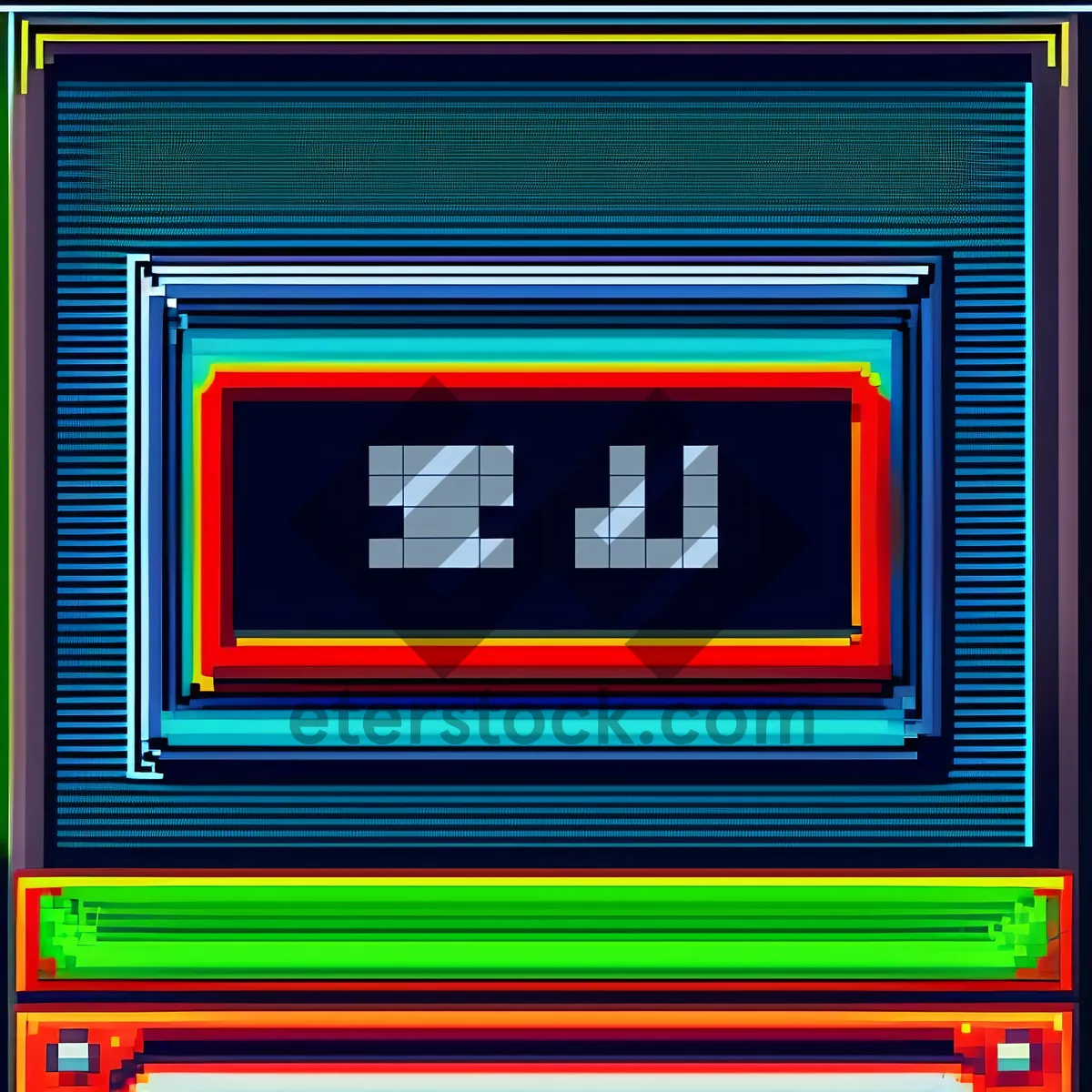 Picture of Blank 3D Design Frame with Digital Clock