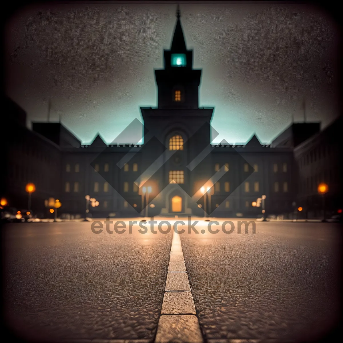 Picture of Enchanting Night View of Historic Palace by River