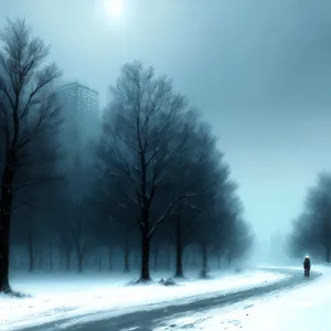 Winter Wonderland: Serene Snowy Landscape