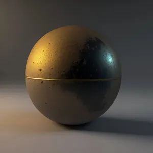 Round Earth Globe with Croquet Ball - 3D Sphere