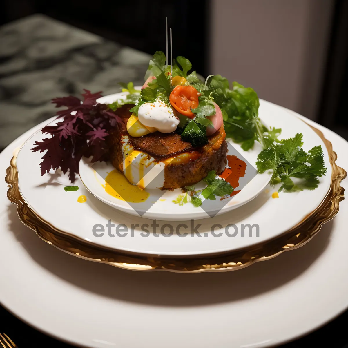 Picture of Fresh and Delicious Vegetables Salad Plate