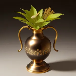 Antique Glass Vase Lamp - Vintage Illuminated Container