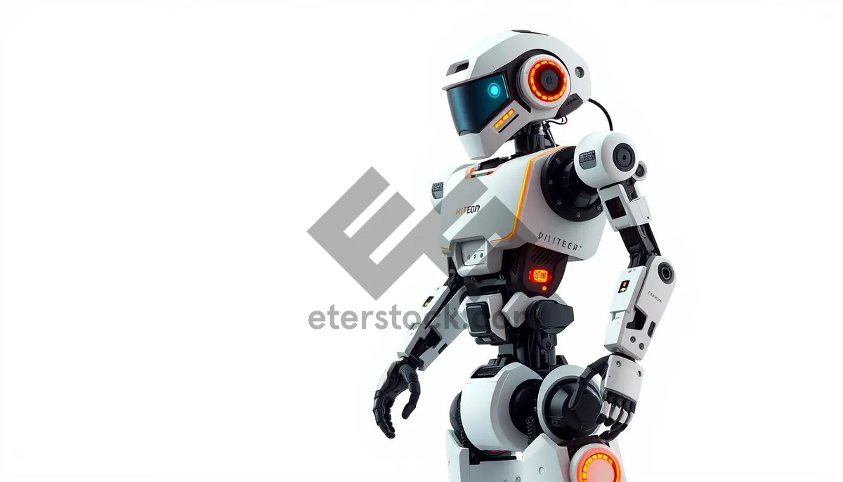 Picture of Futuristic Man Robot Character in 3D Technology Concept