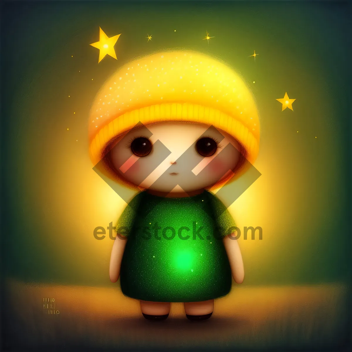 Picture of Cartoon Pumpkin Doll: Playful Child's Plaything