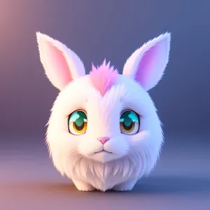 Cute Bunny with Fluffy Ears - Adorable Pet for Easter