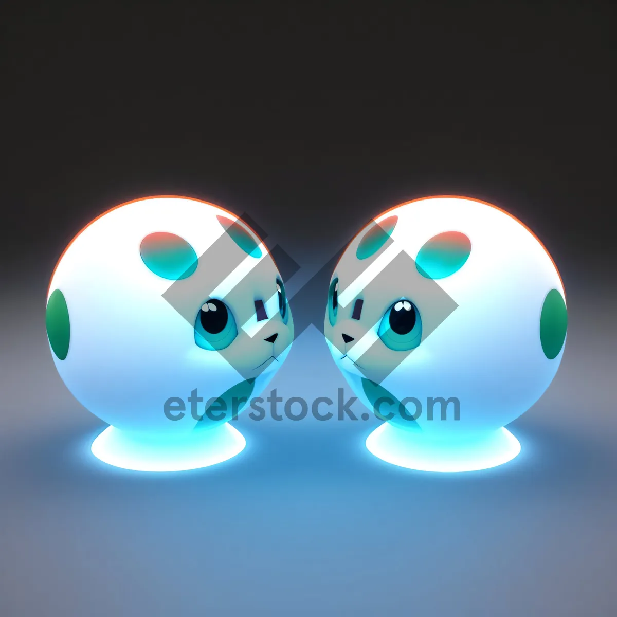 Picture of Cartoon Globe Ball Icon with 3D Design