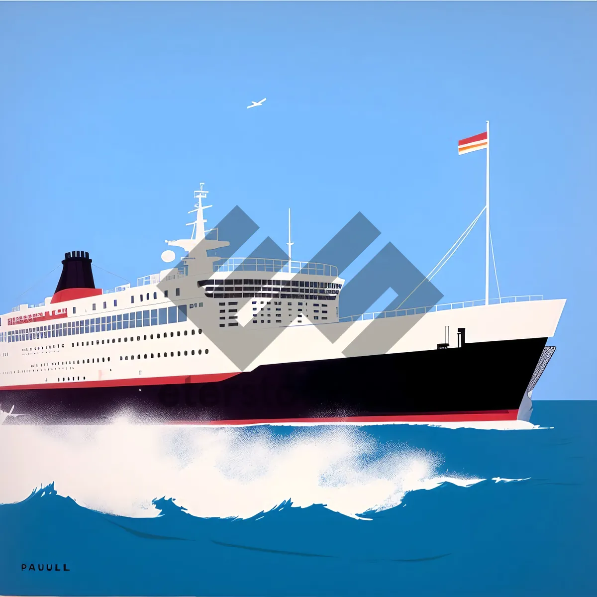 Picture of Luxury Cruise Ship at a Seaside Port