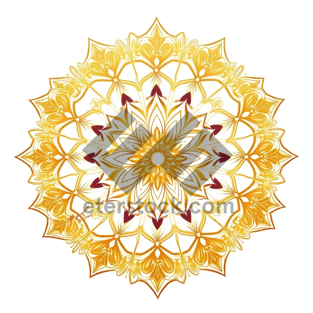 Picture of Ornate floral arabesque pattern with star symbol