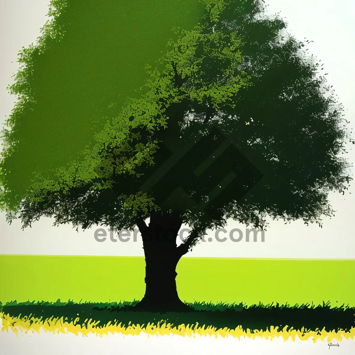 Picture of Serene Summer Forest with Majestic Oak Grove