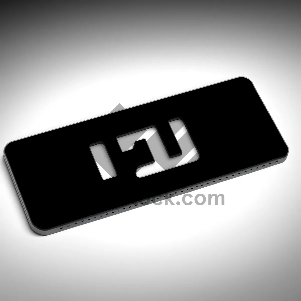 Picture of 3D Black Computer Word Icon Button