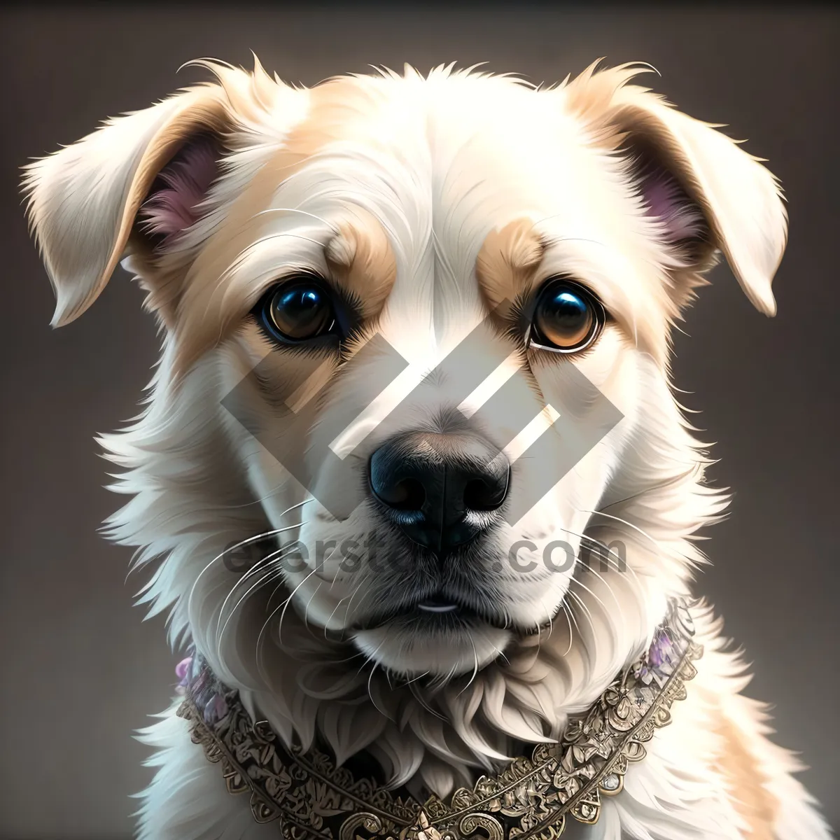 Picture of Adorable Golden Retriever Puppy - Cute Pet Portrait