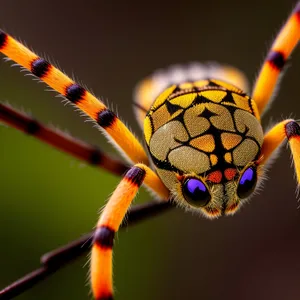 Colorful Insect Trio Resting on Leaf