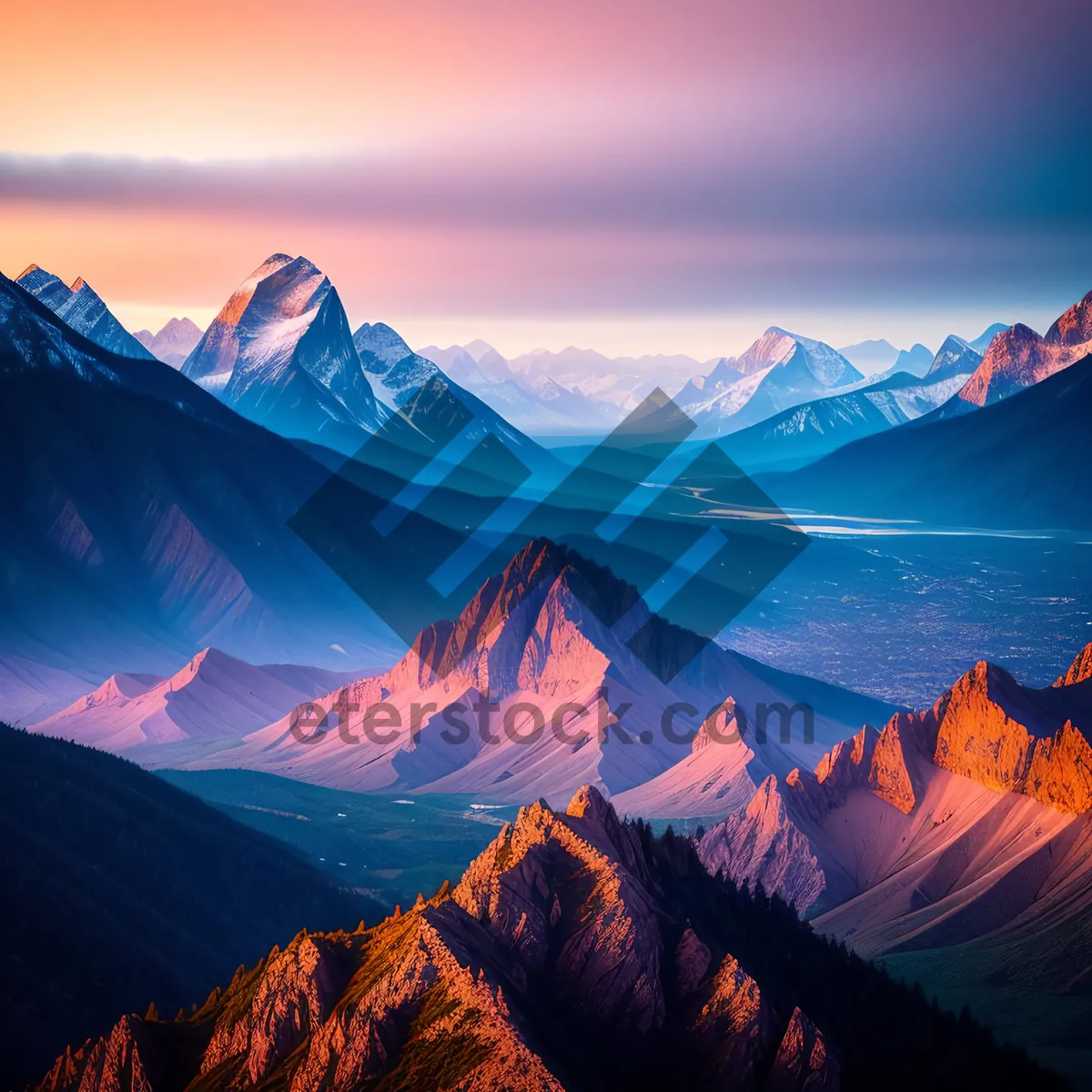 Picture of Grand Glacier Valley in Majestic Mountain Range