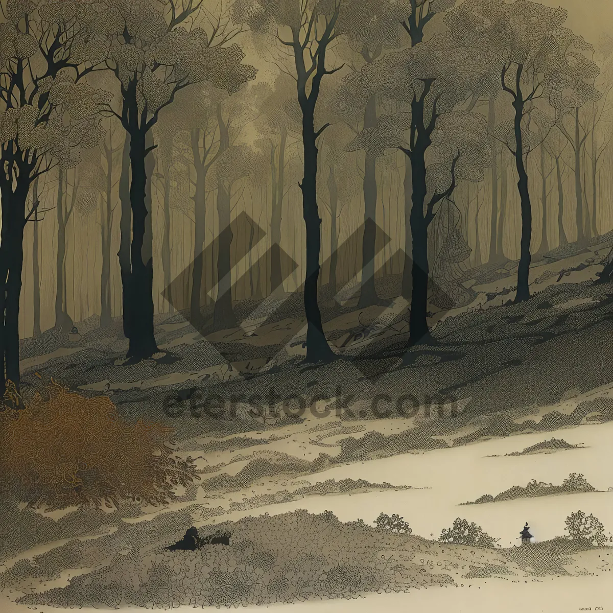 Picture of Majestic Winter Forest Scenery
