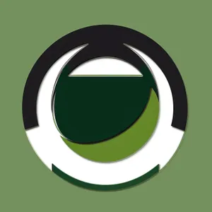 Shiny 3D Circle Logo Design with Reflection