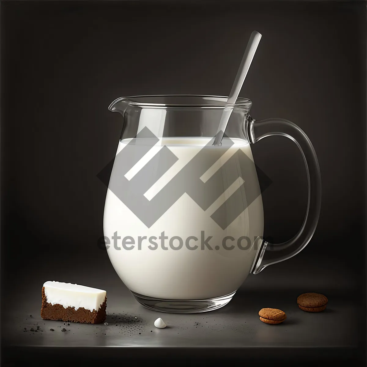 Picture of Milk Tea in Glass Cup - Morning Beverage